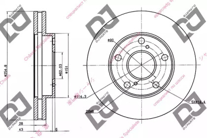 Тормозной диск DJ PARTS BD1000